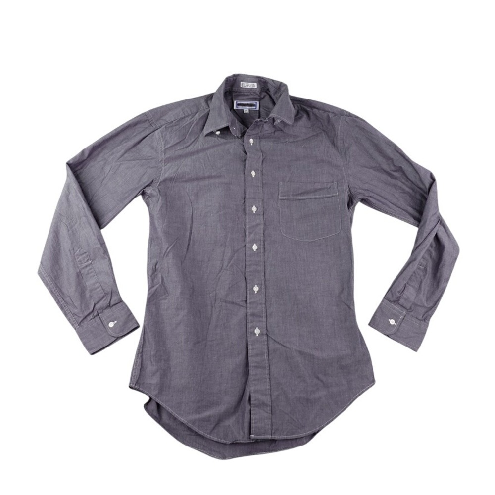 Yves Saint Laurent Shirt Mens 14.5 32/33 Grey Long Sleeve Vintage‎ Designer